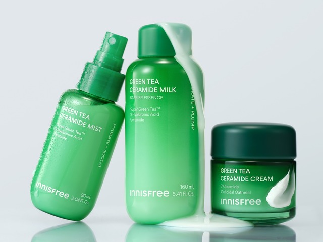 秋の乾燥シーズンに備える、INNISFREEのうるおいバリアケアミスト​『グリーンティー セラミド ミルク エッセンスミスト』​9月1日（火）全国発売​