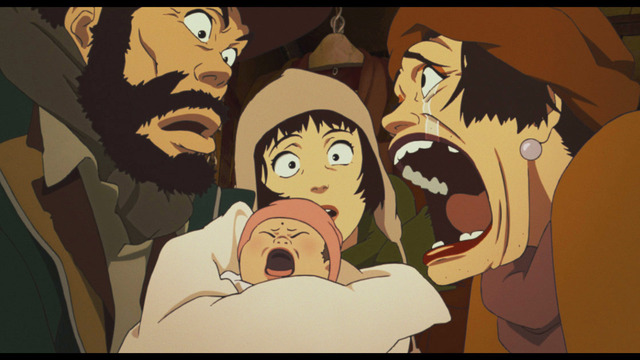「東京ゴッドファーザーズ」（2003年　公開)©2003 今 敏・マッドハウス／東京ゴッドファーザーズ製作委員会