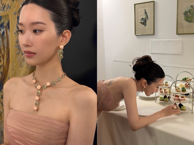 女優ムン・ガヨンの背中に釘付け…！ドレスからチラ見えするタトゥーに秘められた意味【写真】