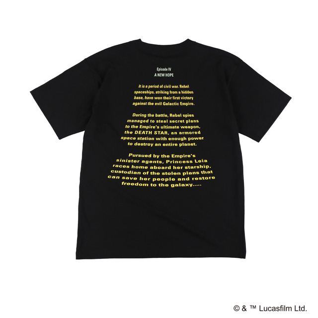 STAR WARS ロゴ・オープニング クロール エピソード4 Tシャツ