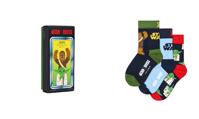 【STAR WARS™ × Happy Socks】【キッズ】【GIFT BOX】【3足セット】クルー丈 ソックス 4,950円（税込）