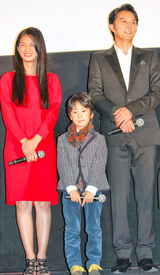 福山雅治＆尾野真千子＆二宮慶多くん／『そして父になる』初日舞台挨拶