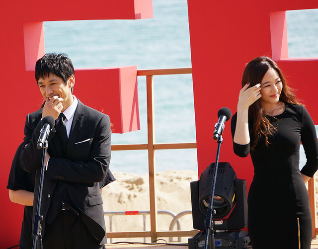 西島秀俊＆キム・ヒョジン／『ゲノムハザード ある天才科学者の5日間』 in 第18回釜山国際映画祭