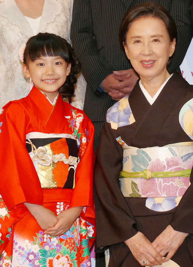 芦田愛菜＆八千草薫／『くじけないで』完成披露試写会