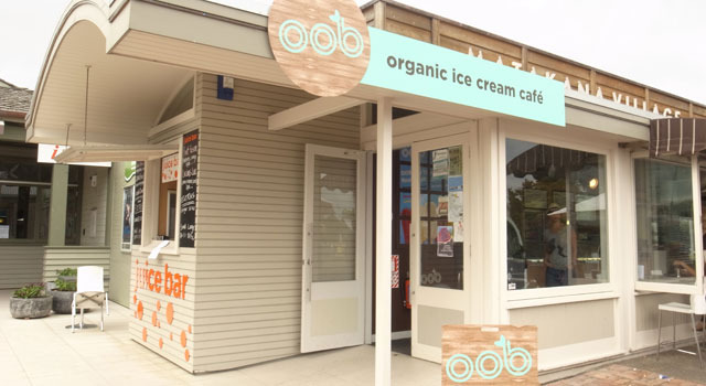 マタカナ・ビレッジのアイスクリームカフェ「OOB Ice Cream Cafe」。