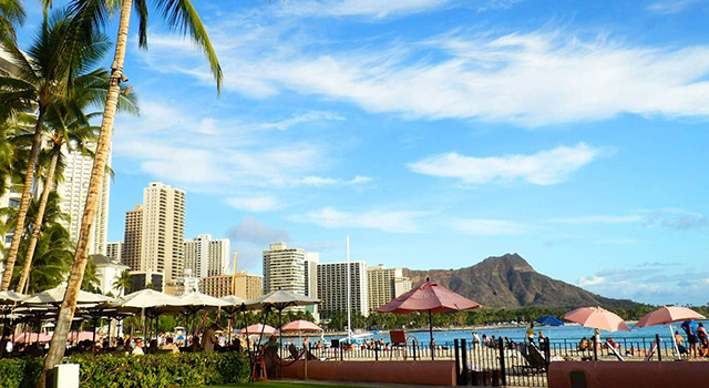 ハワイのワイキキビーチ