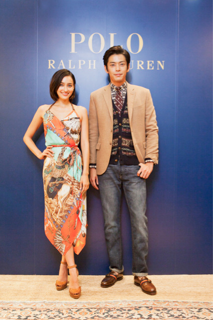 「ポロ ラルフ ローレン 名古屋」のオープニングイベントに出席した長谷川潤と敦士