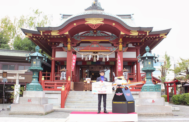 瑛太（ダスティ役）／『プレーンズ』ヒット祈願イベント in 羽田神社