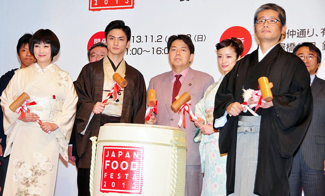 上戸彩＆高良健吾＆余貴美子＆朝原雄三（監督）／『武士の献立』 in 「ジャパンフードフェスタ」