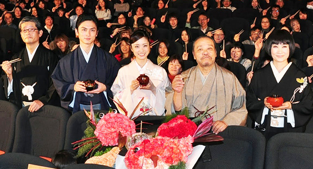 上戸彩＆高良健吾＆西田敏行＆余貴美子＆朝原雄三監督／『武士の献立』初日舞台挨拶