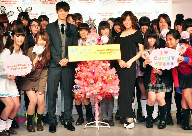 瀬戸康史＆北乃きい＆女子高生／『僕は友達が少ない』原宿レッドカーペット