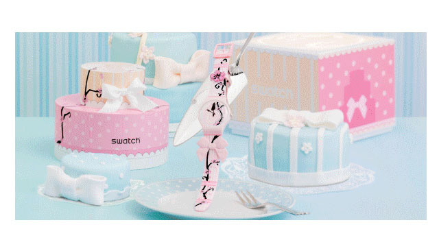 スイーツな時間を演出する、スォッチのバレンタイン限定ショップがOMOHARAにオープン