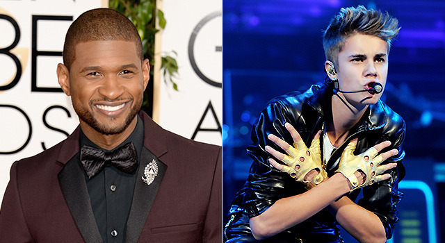 アッシャー＆ジャスティン・ビーバー-(C) Getty Images