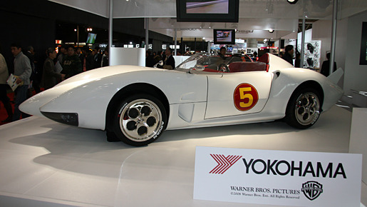 東京オートサロンで展示されたマッハ号（横浜ゴムのアドバンを装着）