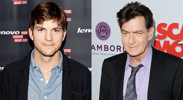 アシュトン・カッチャー＆チャーリー・シーン-(C) Getty Images