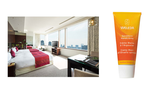 セレスティンホテルで販売中の春の女性限定プラン「新生活応援！WELEDA(ヴェレダ)のハンドクリーム＆入浴剤付プラン」