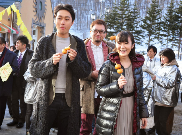 渡辺大＆貫地谷しほり＆水落豊（監督）／「ゆうばり国際ファンタスティック映画祭 2014」ウェルカムセレモニー