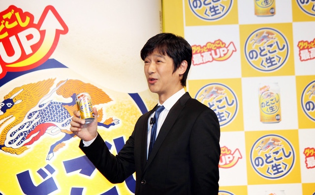 “旨杉夫（うますぎお）”を演じる、堺雅人／「キリン のどごし<生>」新CM発表会見