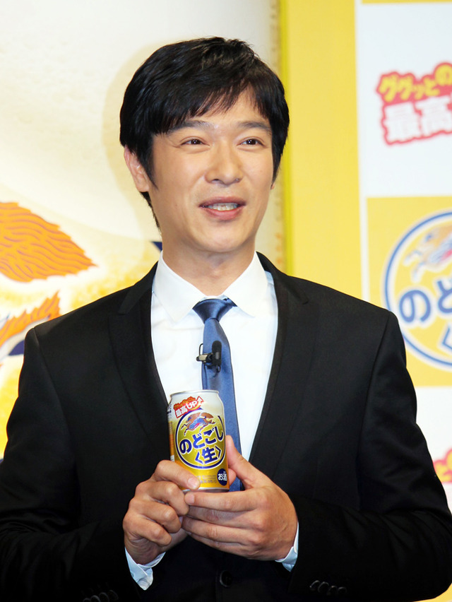 “旨杉夫（うますぎお）”を演じる、堺雅人／「キリン のどごし<生>」新CM発表会見