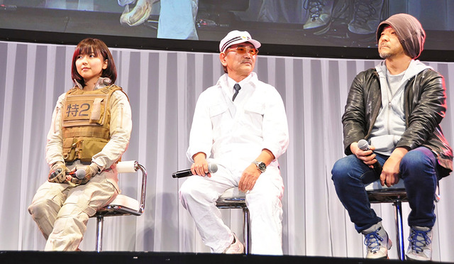 真野恵里菜（泉野明役）＆千葉繁（整備士・シバシゲオ役）＆押井守（監督）／『THE NEXT GENERATION パトレイバー』 in Anime Japan 2014