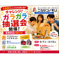 5,000円以上のお買い物で豪華賞品をGET！ 『ニジゲンノモリPOP UPストアinイオンレイクタウンkaze』 5月7日（木）～5月13日（水）期間限定でガラガラ抽選会を開催