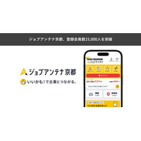 京都に特化した求人マッチングサービス「ジョブアンテナ京都」、7月9日に登録会員数15,000人を突破